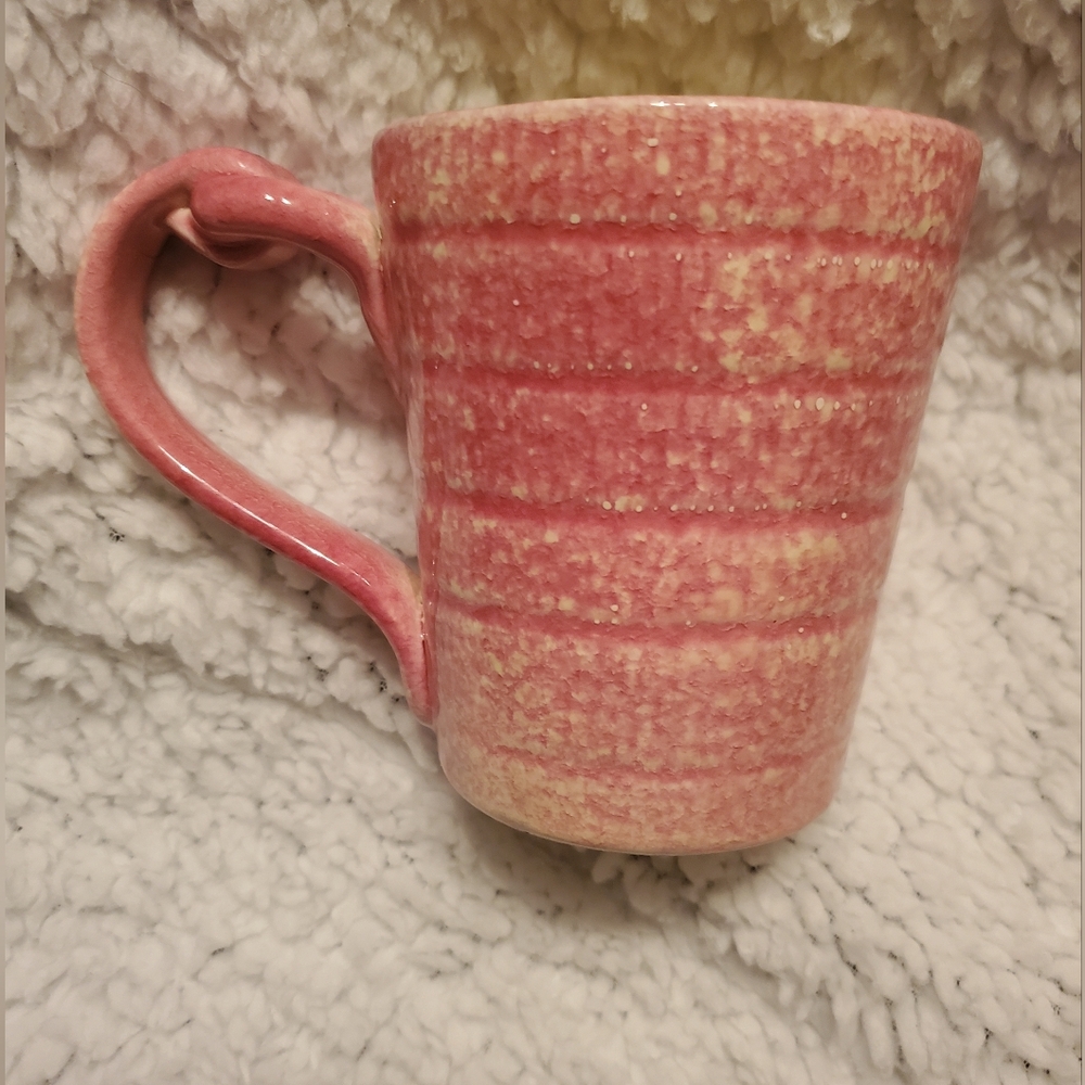 Vintage Vietri Pottery Pink Mug Made in Italy Farmhouse Decor